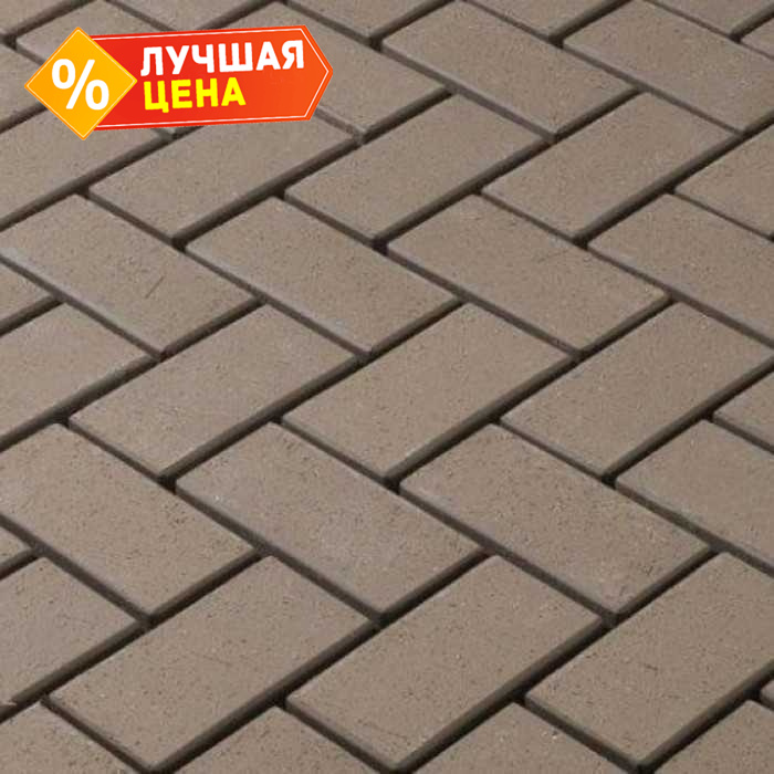 Тротуарная клинкерная брусчатка Vandersanden Gera серая, 200x100x52 мм