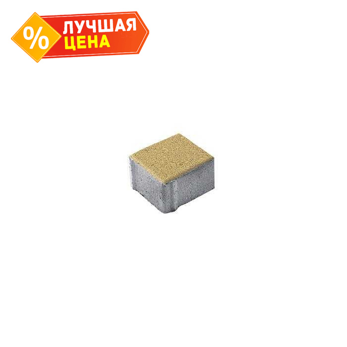 Плитка тротуарная Квадрат (ЛА-Линия) Б.2.К.6 гладкий желтый 200x200x60 мм