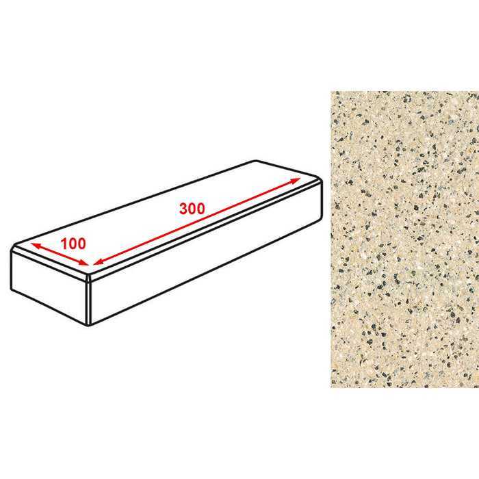 Плитка тротуарная Готика Granite FERRO, паркет, Жельтау 300x100x80 мм