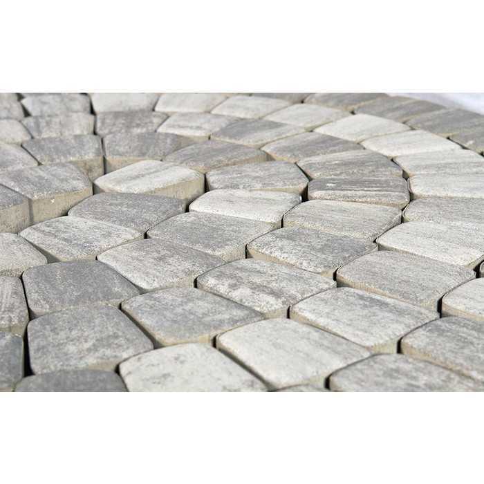 Плитка тротуарная BRAER Классико круговая Color Mix Туман, 73x110x115x60 мм